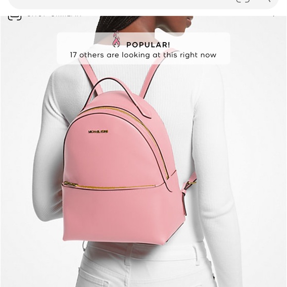 NWT Michael Kors Sheila Pink Medium Backpack - Picture 1 of 10